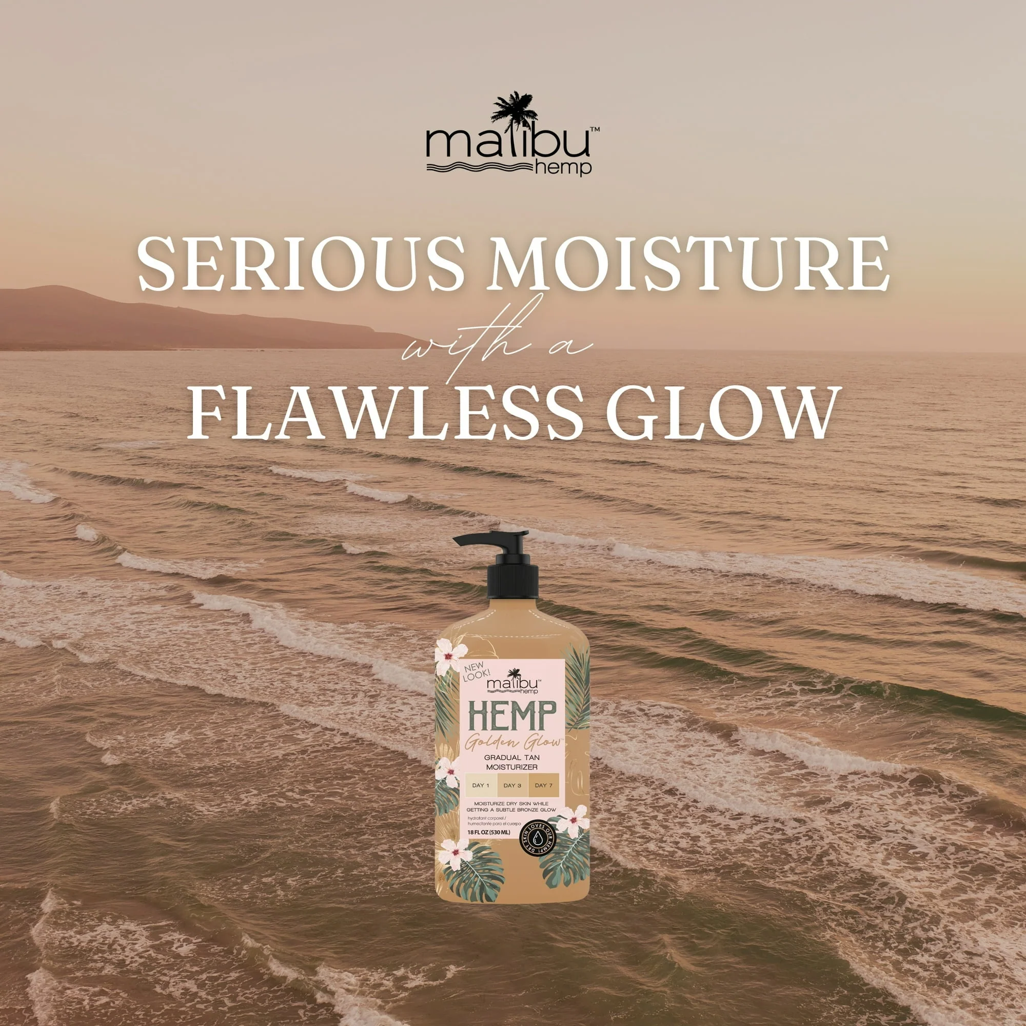 Malibu Hemp Golden Glow Body Moisturizer for Dry Skin - Image 6