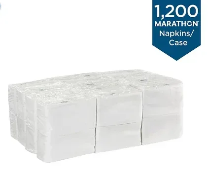 Marathon 2-Ply Dinner Napkin, 17" x 15", White (100/pk., 12 pk.) - Image 3