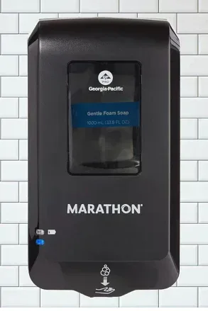 Marathon Automated Soap Dispenser, Black, 6.5”W x 4”D x 11.7”H - Image 2