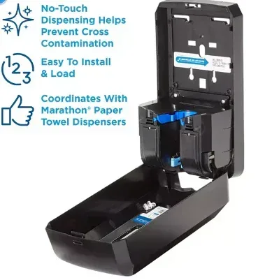 Marathon Automated Soap Dispenser, Black, 6.5”W x 4”D x 11.7”H - Image 3