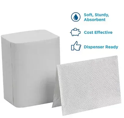 Marathon Interfold 1-Ply Napkins, White, 3000 Per Case 250 napkins/pk., 12 pk. - Image 2