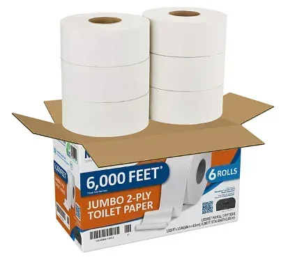 Marathon Jumbo Roll 2-Ply Toilet Paper, Septic Safe 1000 ft./roll, 6 rolls - Image 3