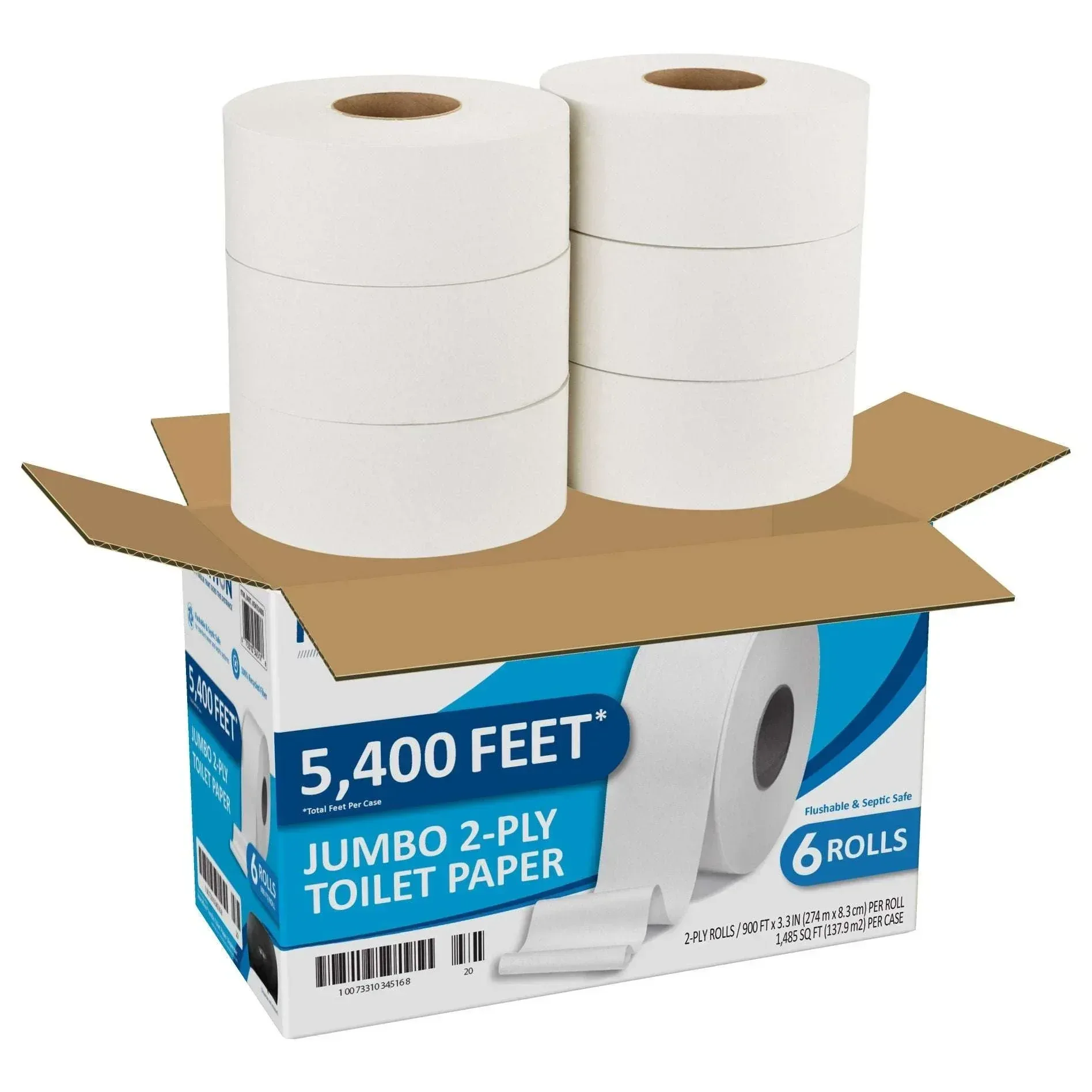 Marathon Jumbo Roll Bath Tissue, 2-Ply, 900 ft Rolls, 6 Rolls - Image 2