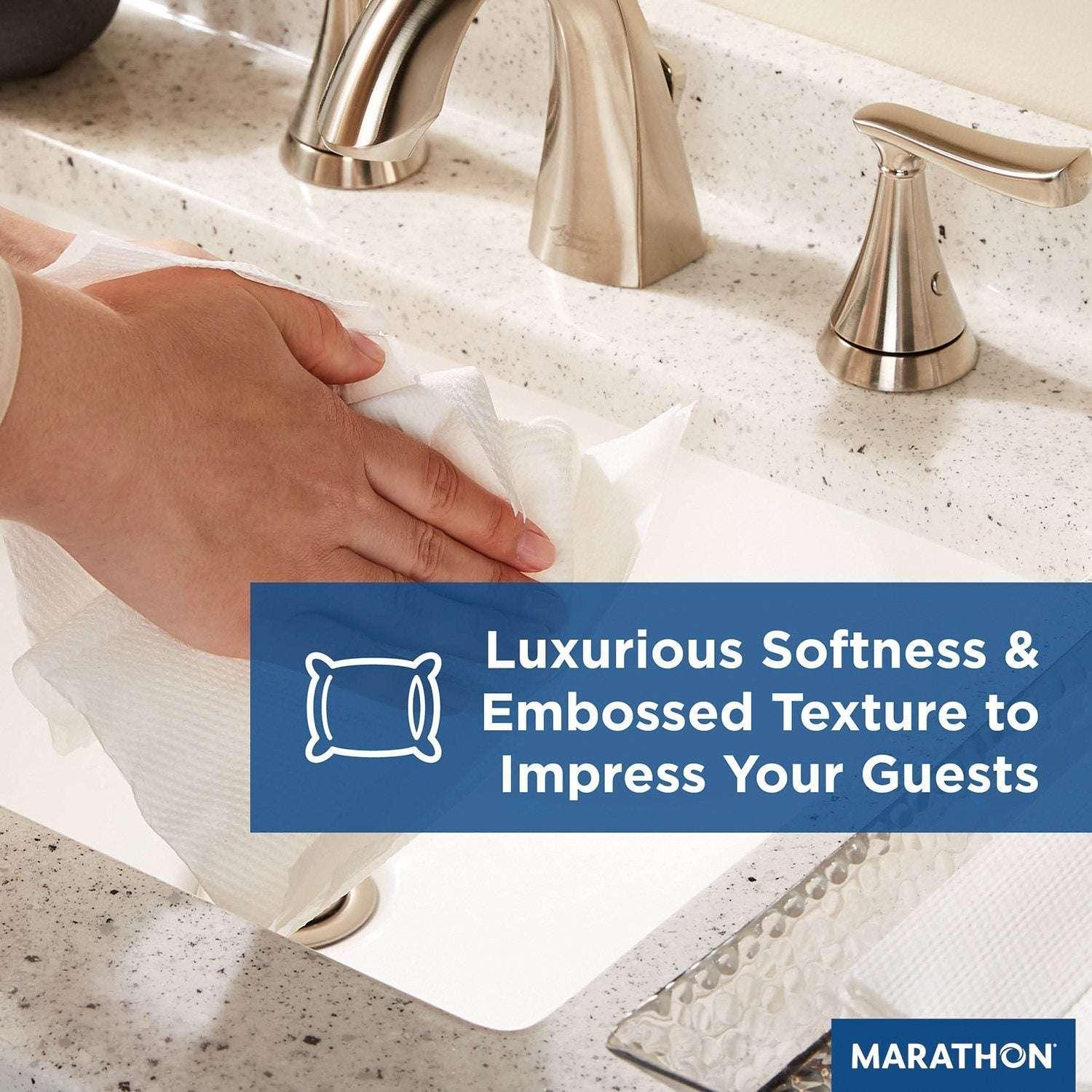 Marathon Multifold 1-Ply White Paper Towels 16 pks., 250 towels/pk - Image 4