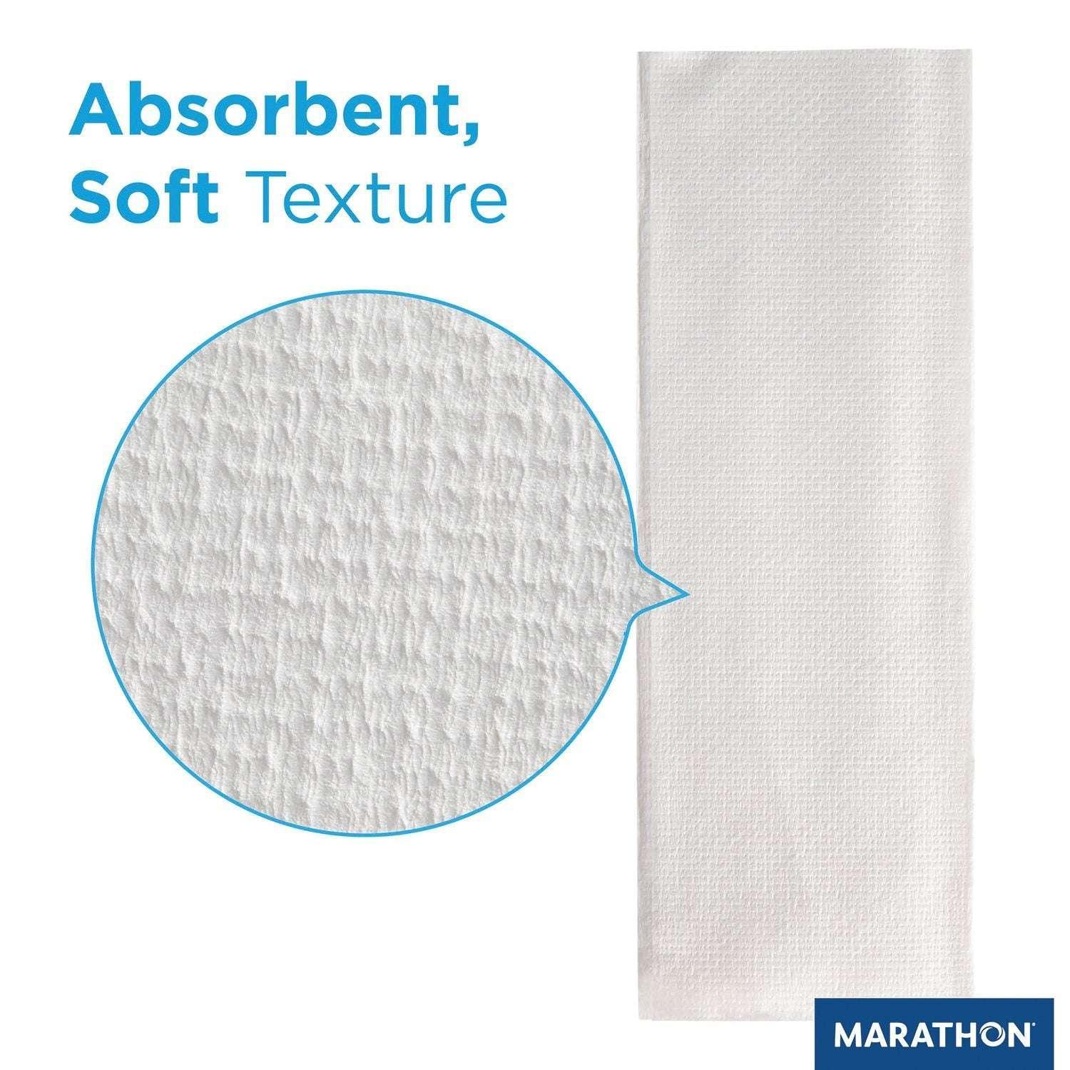 Marathon Multifold 1-Ply White Paper Towels 16 pks., 250 towels/pk - Image 6