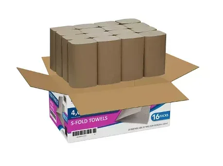 Marathon Singlefold Paper Towels, 1-Ply, 9 1/4" x 10 1/4", Brown 250 towels/pk., 16 pks. - Image 3