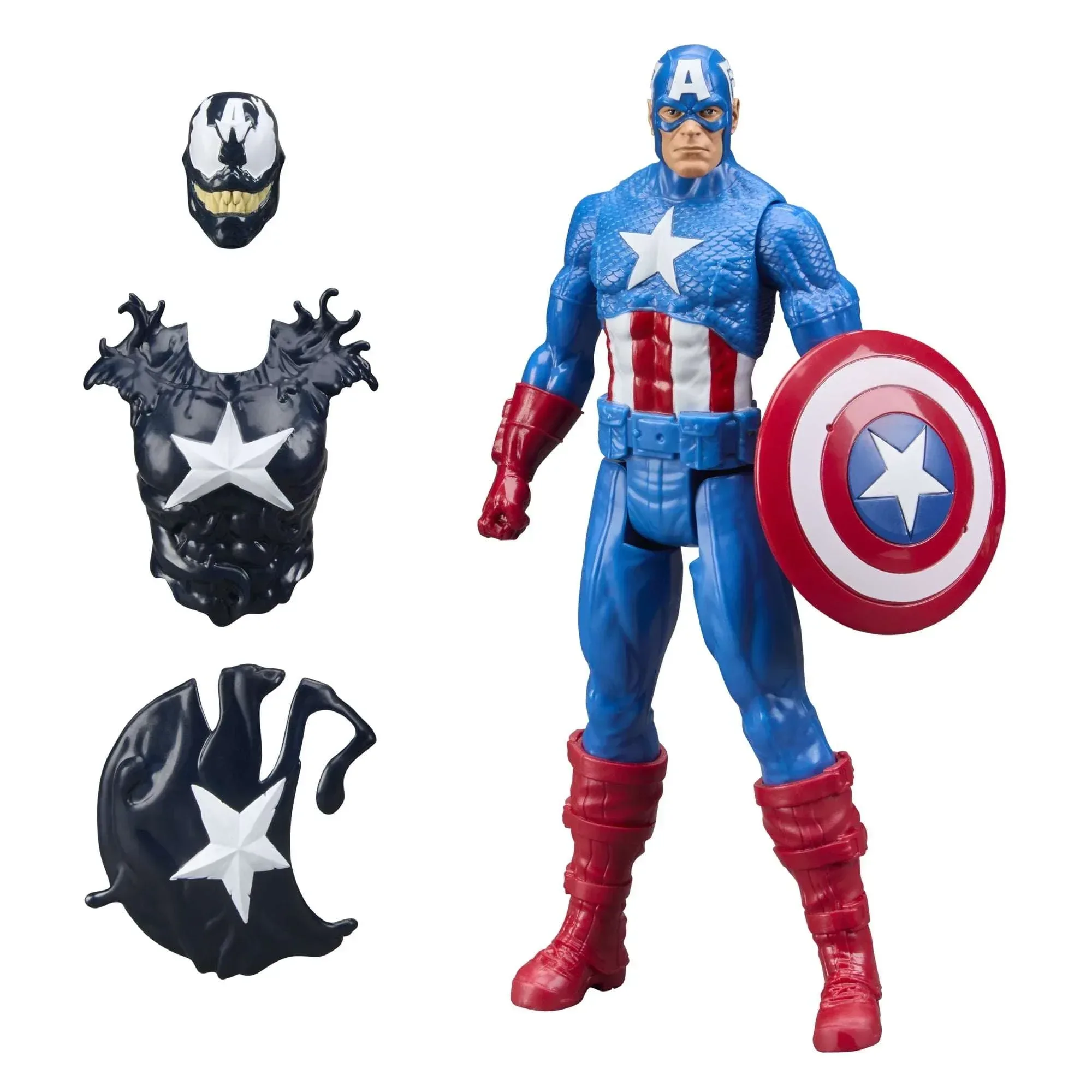 Marvel Avengers VenomVersus Titan Hero Series Venomized Captain America & Venomized Hulk Action Figures - Image 3