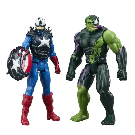 Marvel Avengers VenomVersus Titan Hero Series Venomized Captain America & Venomized Hulk Action Figures - Image 4