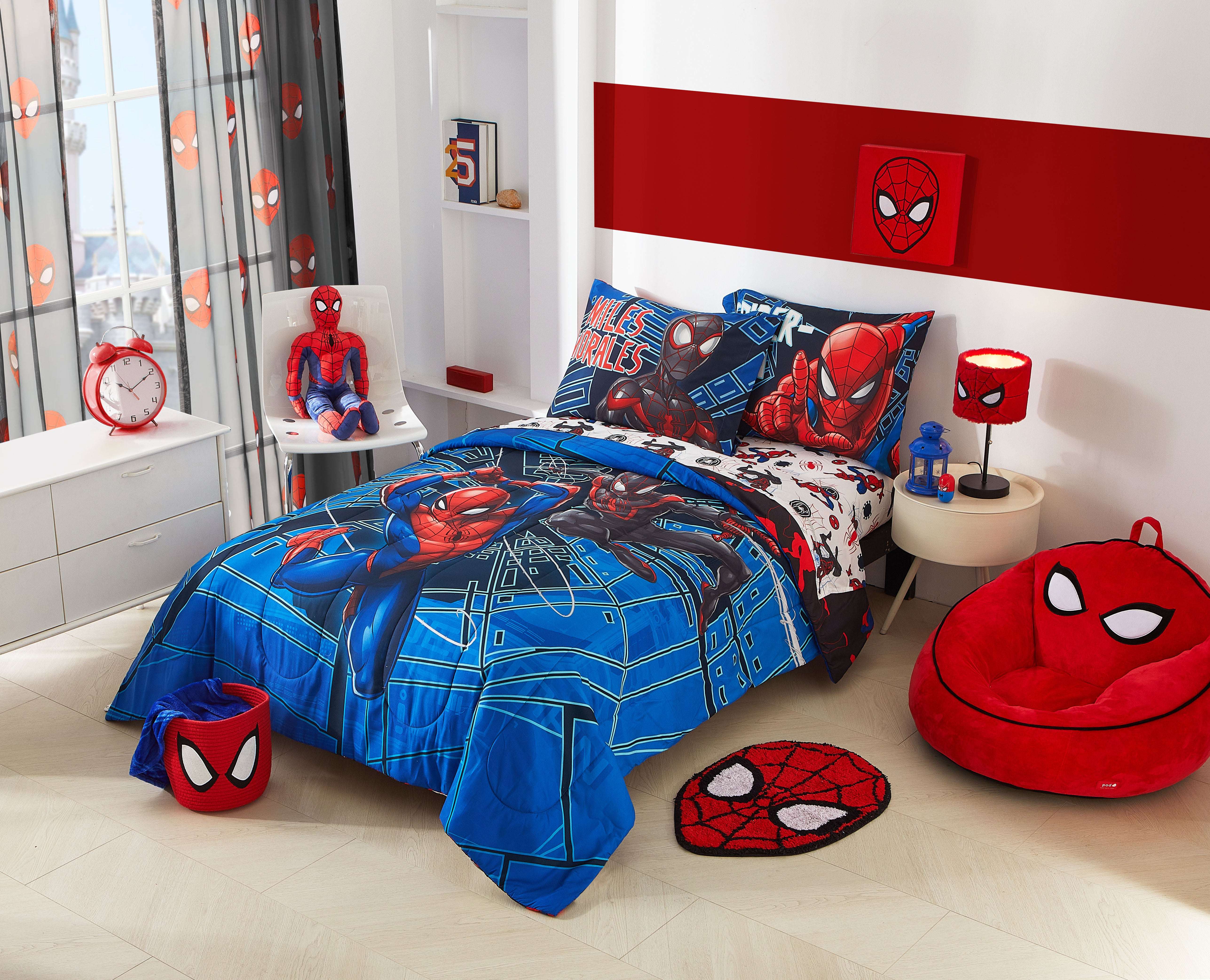Marvel Spiderman Compressed Foam Bean Bag Chair for Kids, Red - Image 3