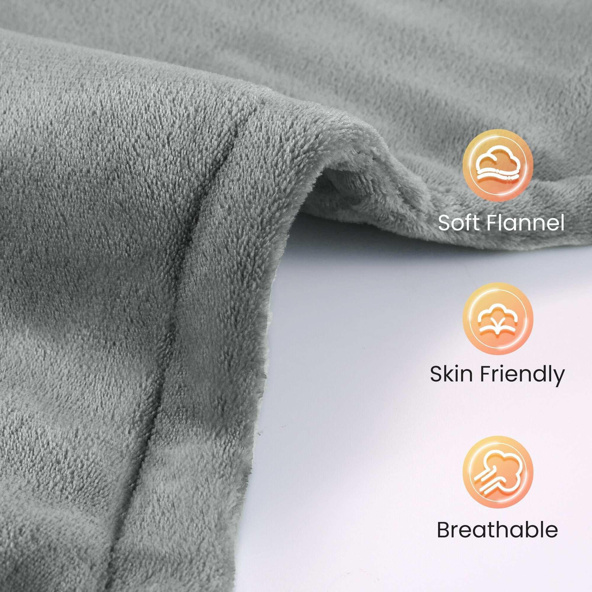 MaxKare Large Heating Pad with 4 Heat Settings & Auto Shut-off for Full Body Stress Relief, 24"x33"- Gray - Image 6