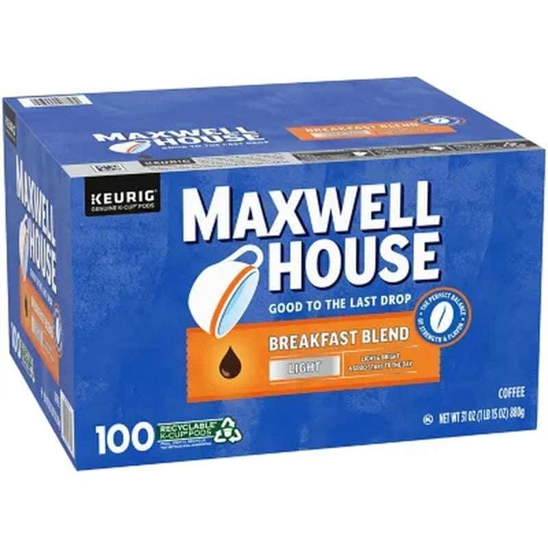Maxwell House Breakfast Blend Light Roast K Cup Coffee Pods (100 Pk.) - Image 9