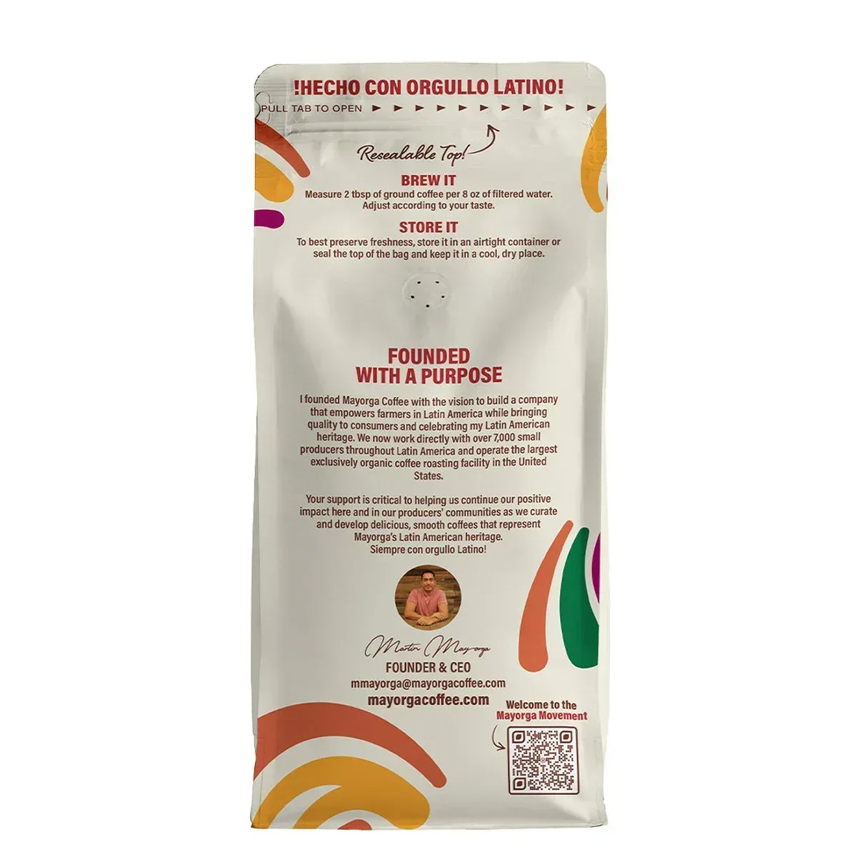 Mayorga Buenos Días, USDA Organic, Light Roast, Whole Bean Coffee, 2lb, 2-pack - Image 2