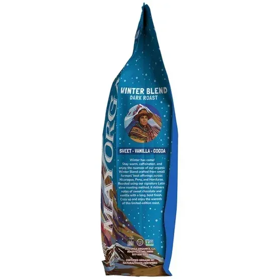 Mayorga Organic Winter Blend, USDA Organic, Dark Roast, Whole Bean Coffee, 2lb, 2-pack - Image 4