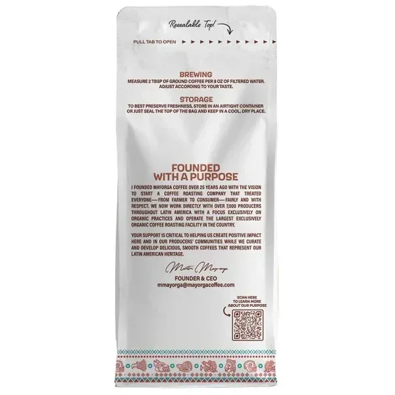 Mayorga Organics Mayan Blend, USDA Organic, Medium Roast, Whole Bean Coffee, 2lb, 2-pack - Image 2