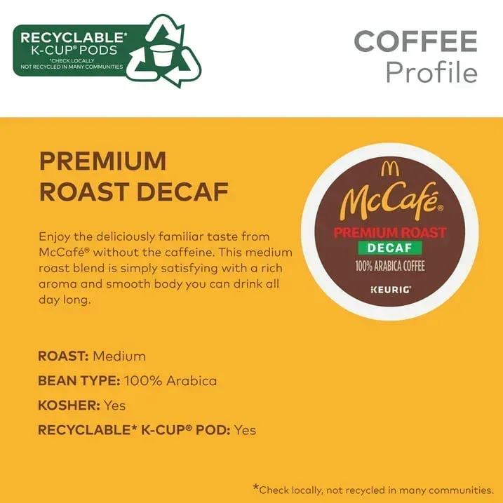 McCafe, Decaf Premium Medium Roast K-Cup Coffee Pods, 24 Count - Image 10