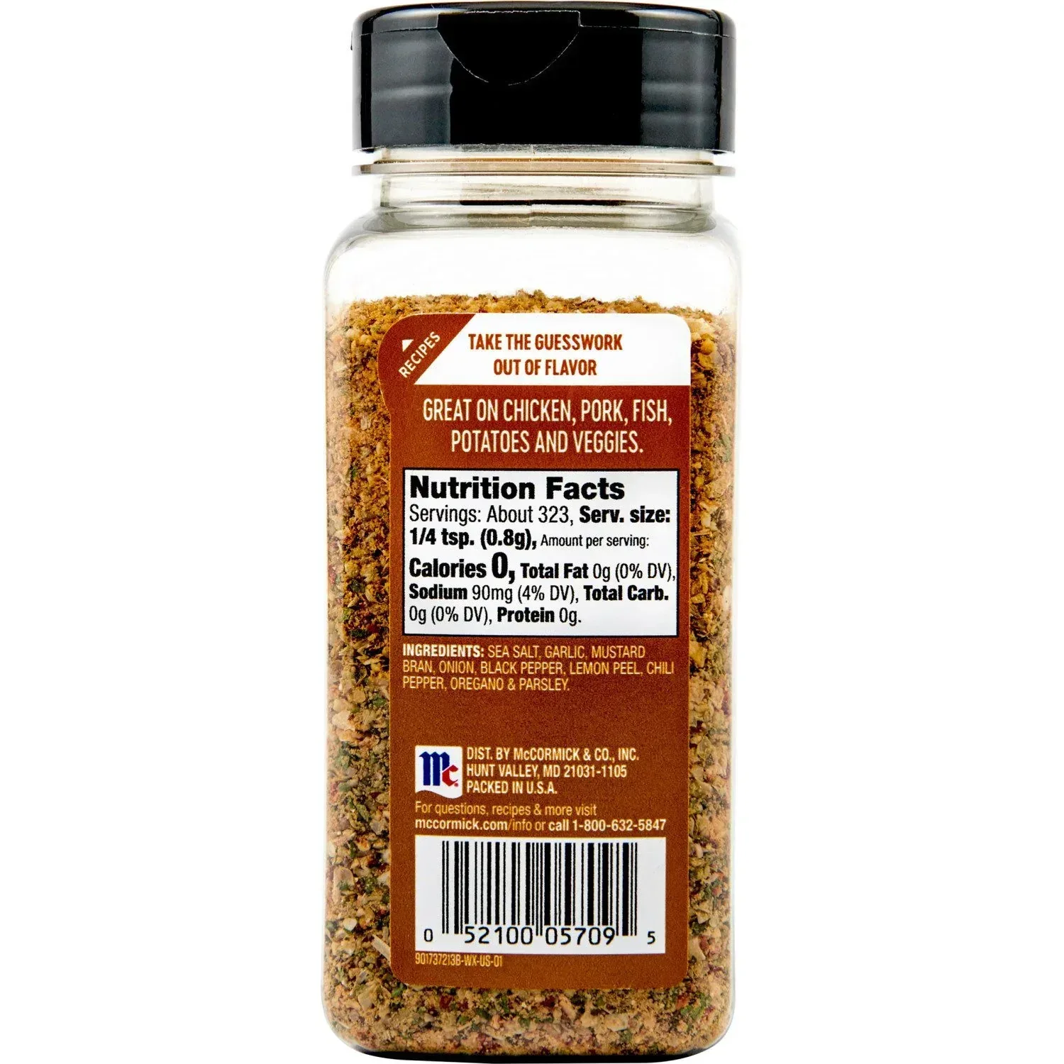McCormick All Purpose Garlic Onion Black Pepper Sea Salt, 9.12 oz. - Image 6