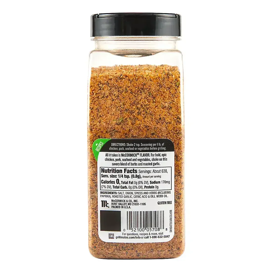McCormick Grill Mates Roasted Garlic & Herb Seasoning, 18 oz. - Image 3