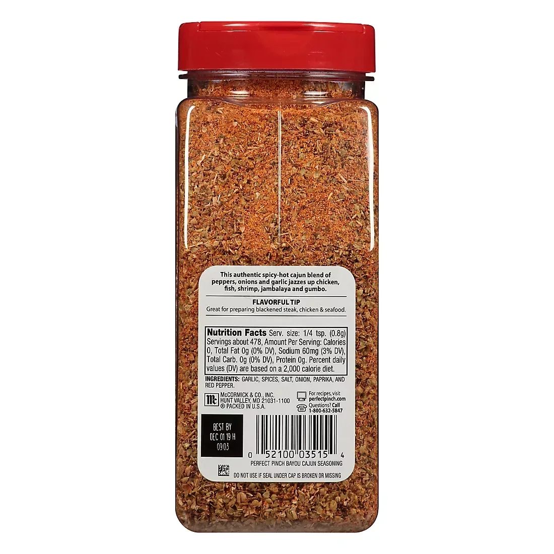 McCormick Perfect Pinch Bayou Cajun Seasoning, 13.5 oz. - Image 3