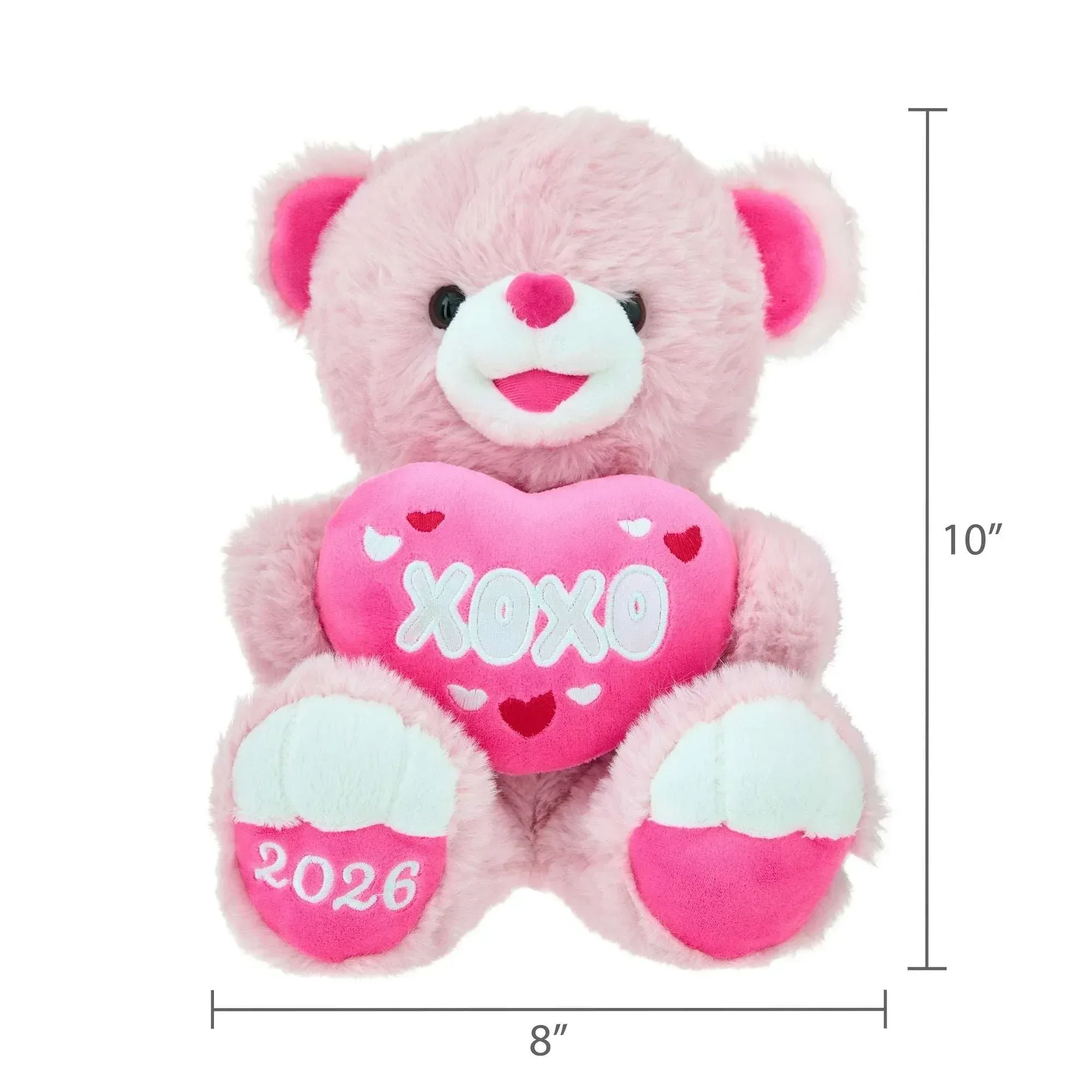 Medium Sweetheart XOXO Teddy Bear Plush, Pink, 10", Valentine's Day by Way To Celebrate - Image 2