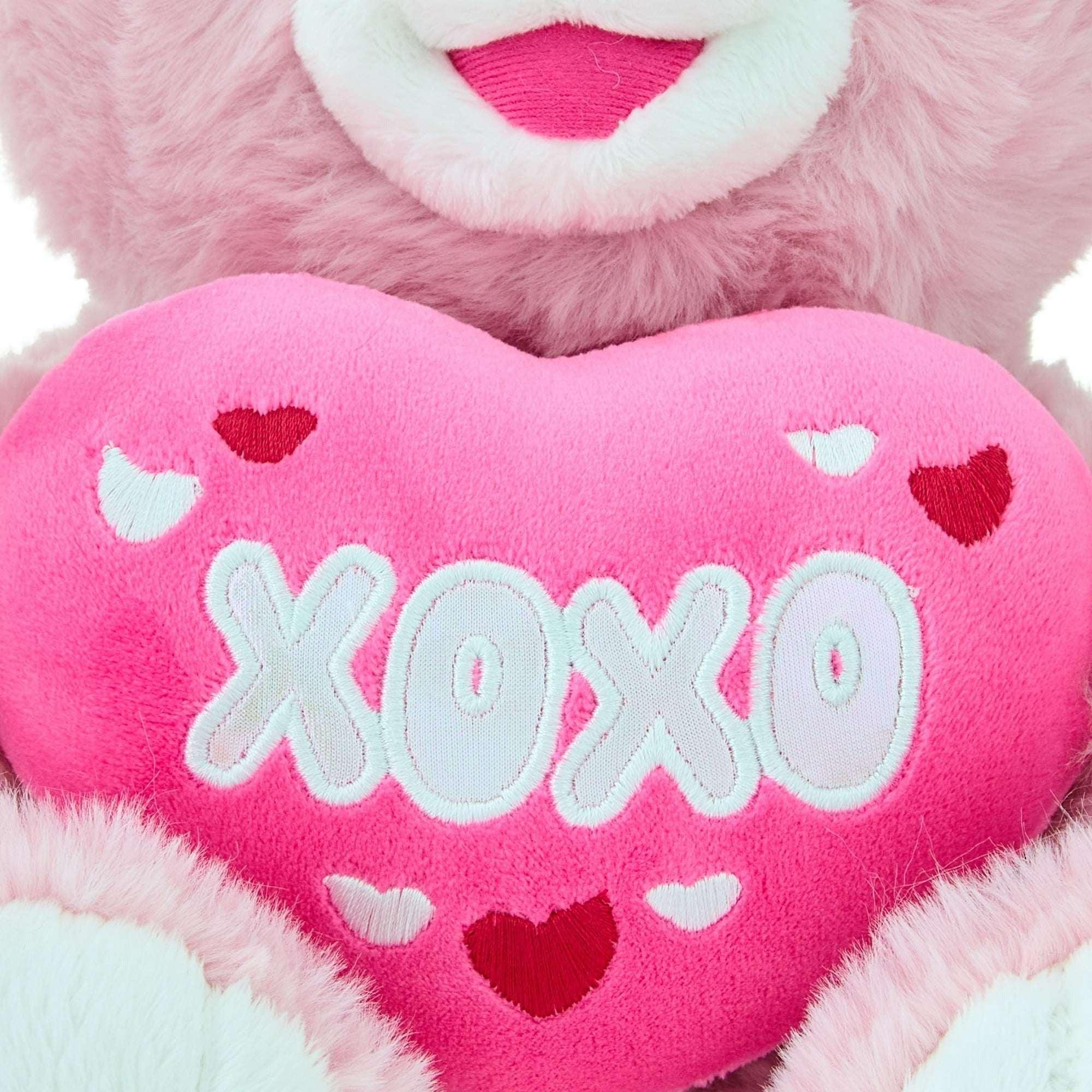 Medium Sweetheart XOXO Teddy Bear Plush, Pink, 10", Valentine's Day by Way To Celebrate - Image 4