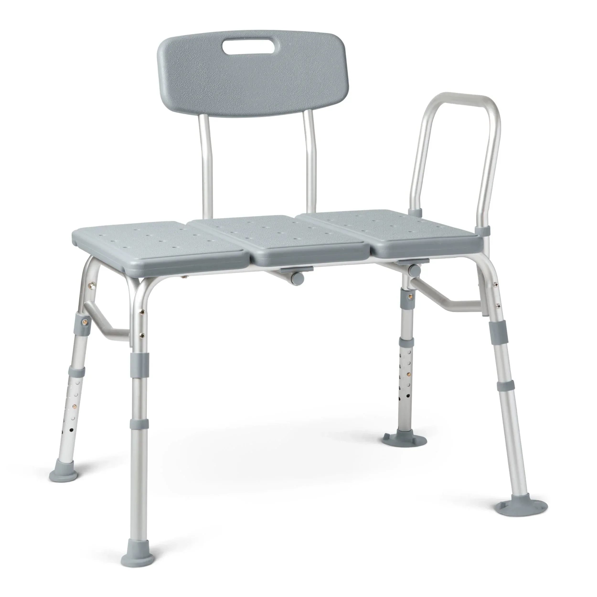 Medline Shower and Bathtub Chair Transfer Bench, Sturdy, 400 lb Weight Capacity, Aluminum, Gray - Image 7