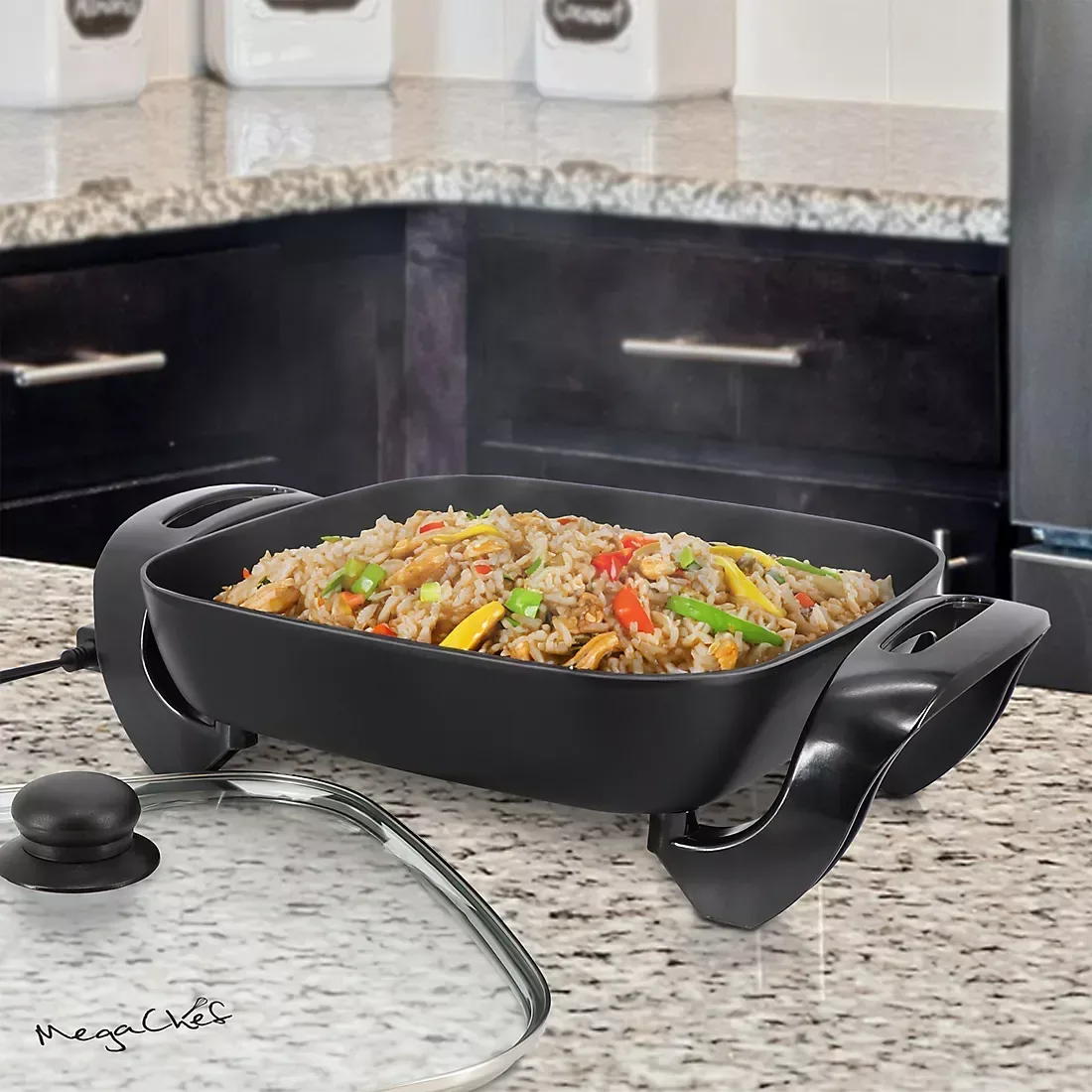 MegaChef 11" Non-Stick Electric Skillet - Image 4