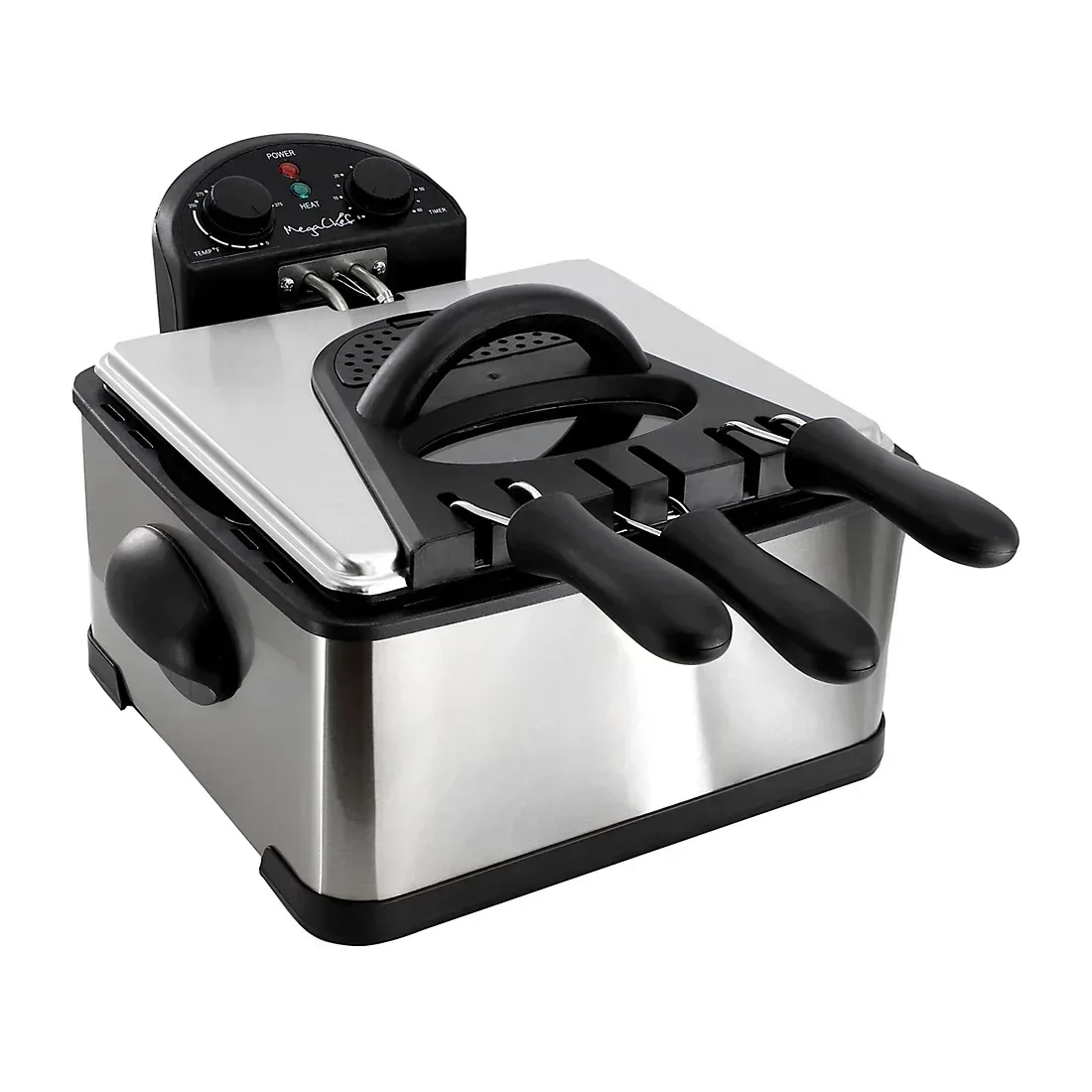 MegaChef 4.23-Qt. Stainless Steel Electric Deep Fryer