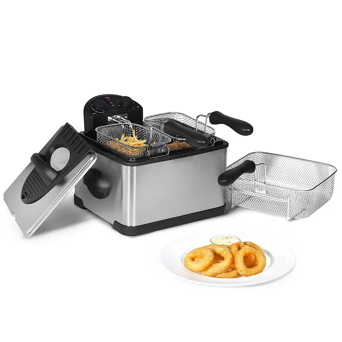 MegaChef 4.23-Qt. Stainless Steel Electric Deep Fryer - Image 5