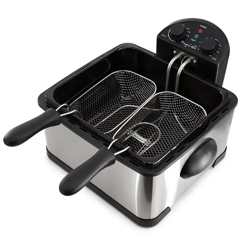 MegaChef 4.23-Qt. Stainless Steel Electric Deep Fryer - Image 6