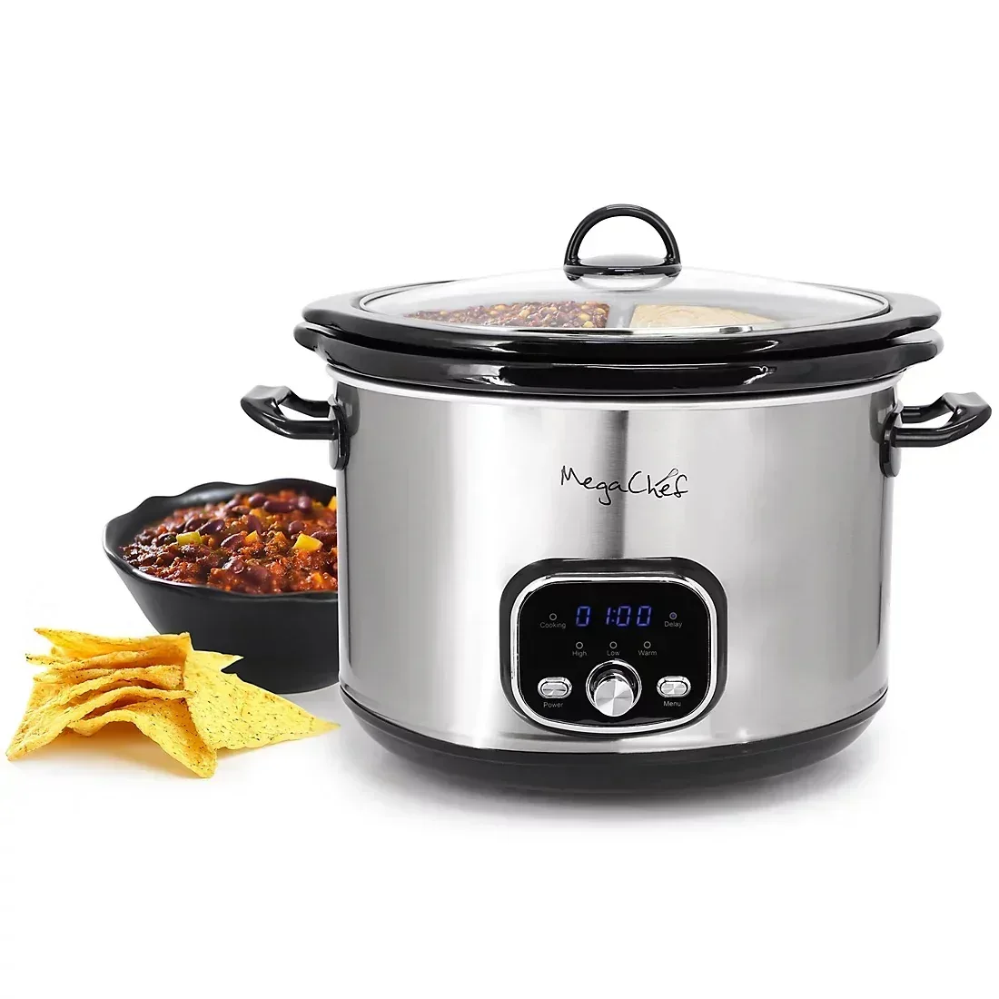 MegaChef 5.6-Qt. + 2.5-Qt. Split Electric Slow Cooker - Image 4