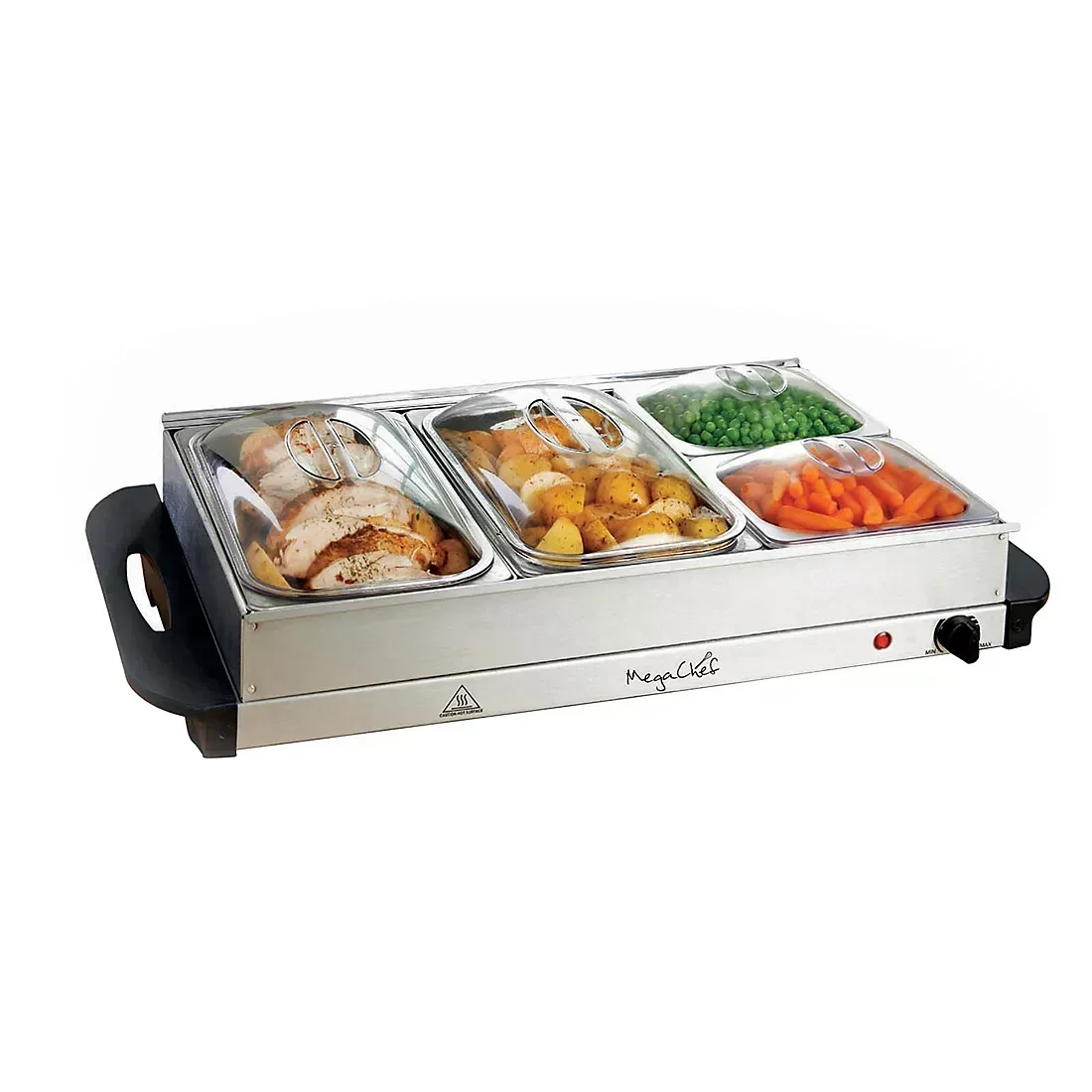 MegaChef Buffet Server & Food Warmer with Removable Sectional Trays - Image 4