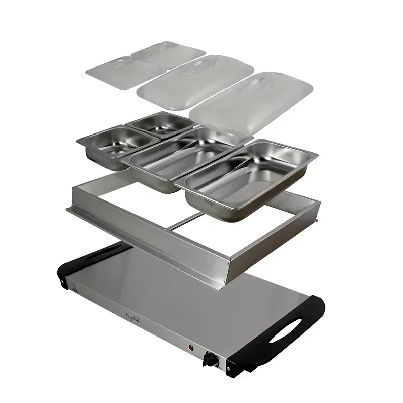 MegaChef Buffet Server & Food Warmer with Removable Sectional Trays - Image 6