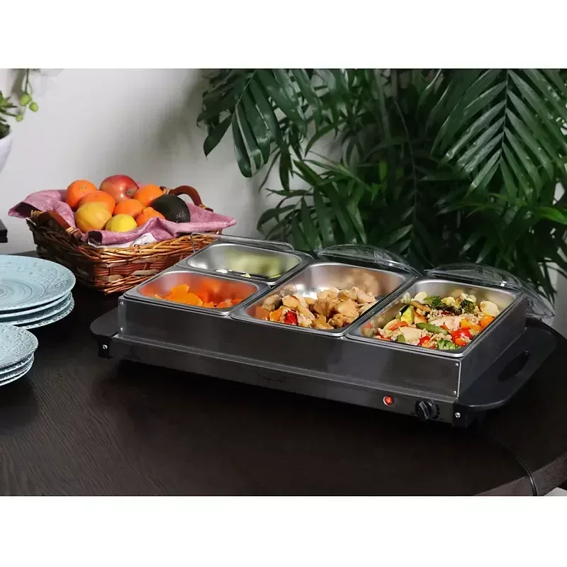 MegaChef Buffet Server & Food Warmer with Removable Sectional Trays - Image 7