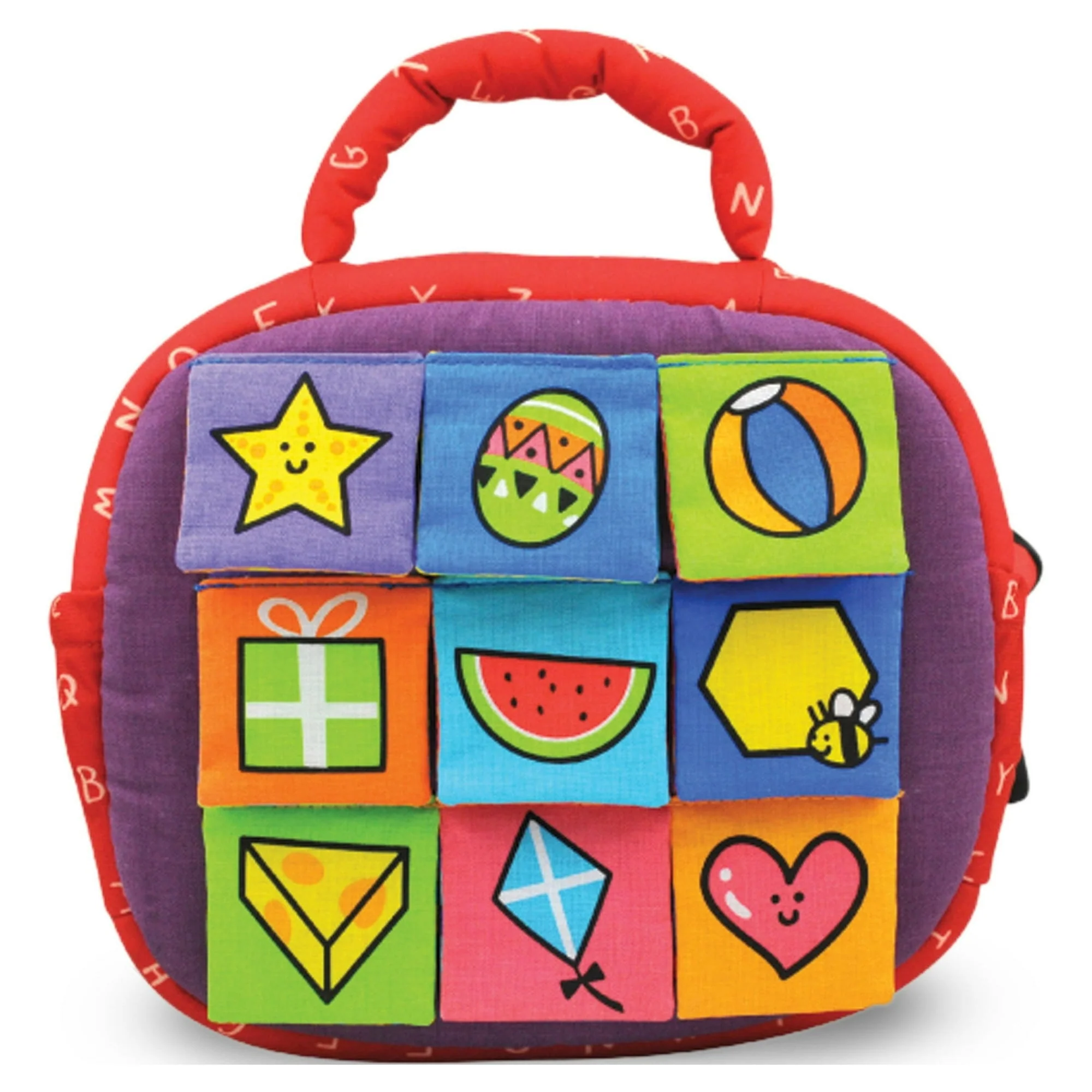 Melissa & Doug K's Kids Take-Along Shape Sorter Baby Toy With 2-Sided Activity Bag and 9 Textured Shape Blocks - Image 7