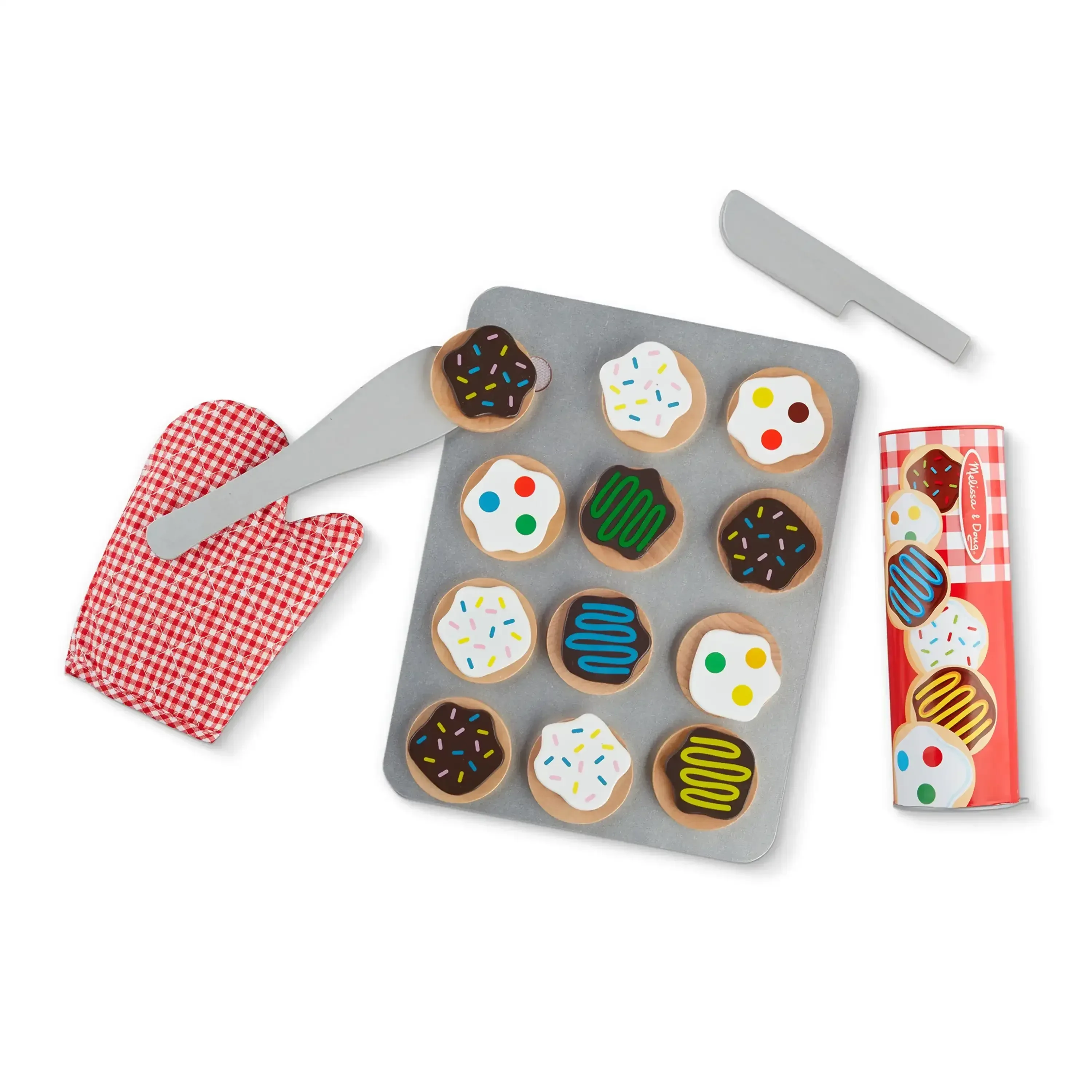 Melissa & Doug Slice and Bake Wooden Cookie Play Food Set - Image 4
