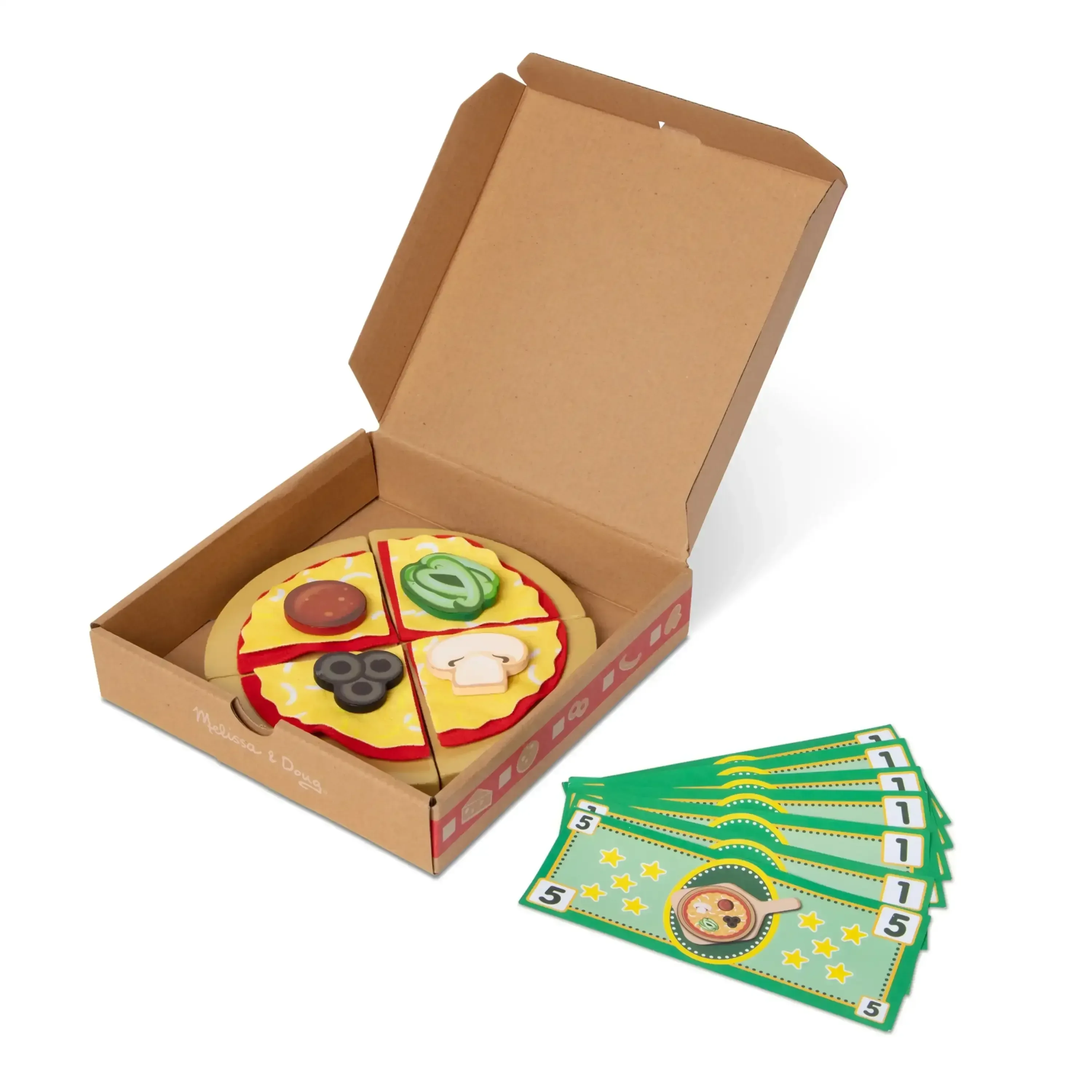 Melissa & Doug Top & Bake Wooden Pizza Counter Play Set (41 Pcs) - FSC Certified - Image 7