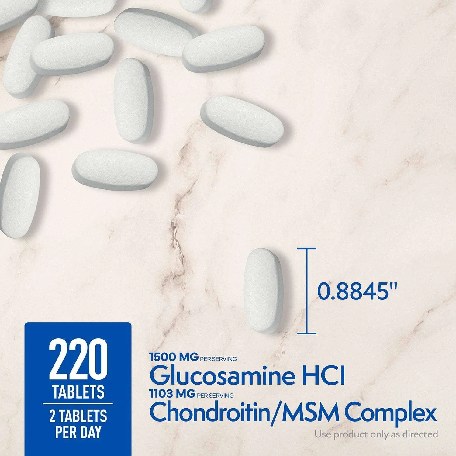 Member’s Mark Glucosamine HCl and Chondroitin/MSM Complex Tablets, 220 ct. - Image 3