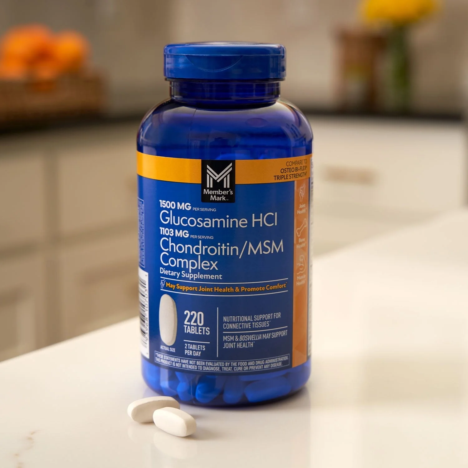 Member’s Mark Glucosamine HCl and Chondroitin/MSM Complex Tablets, 220 ct. - Image 7