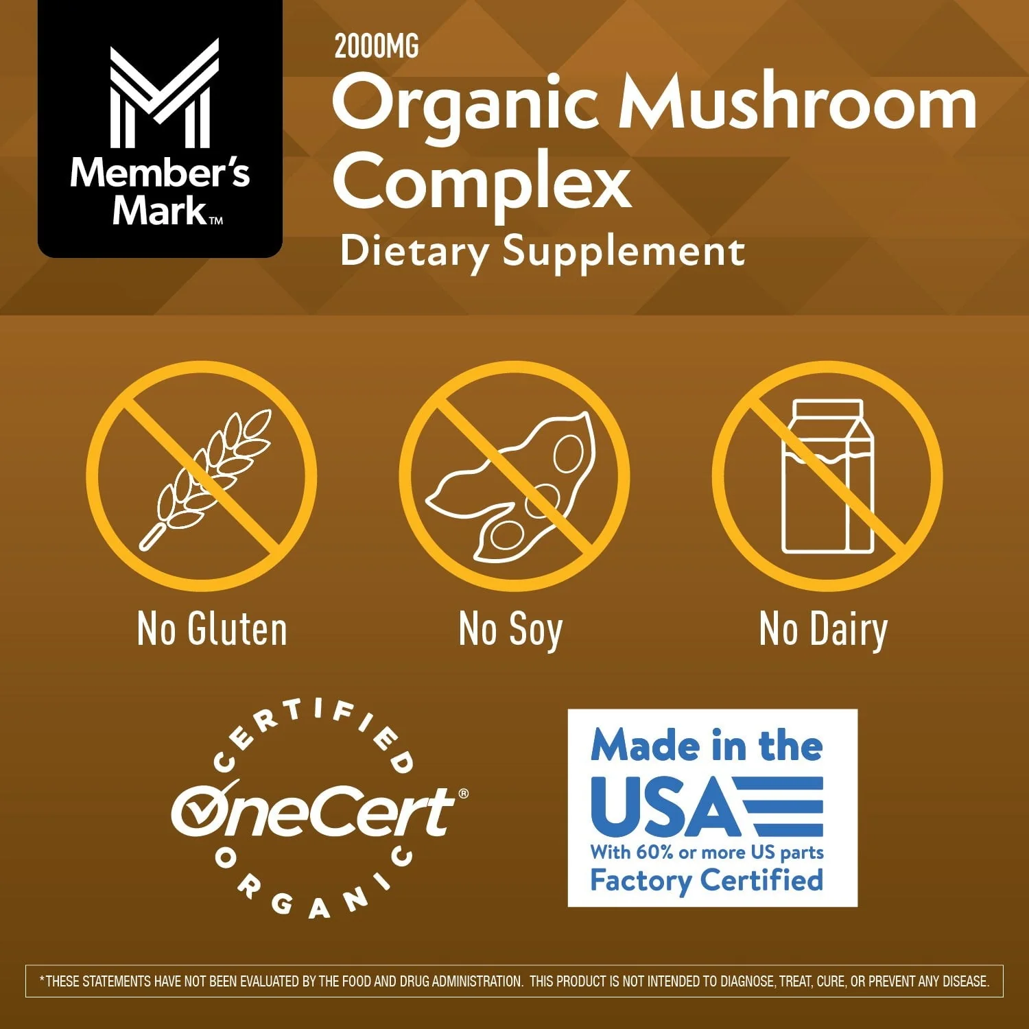 Member’s Mark Organic Mushroom Complex Capsules, 240 ct. - Image 3