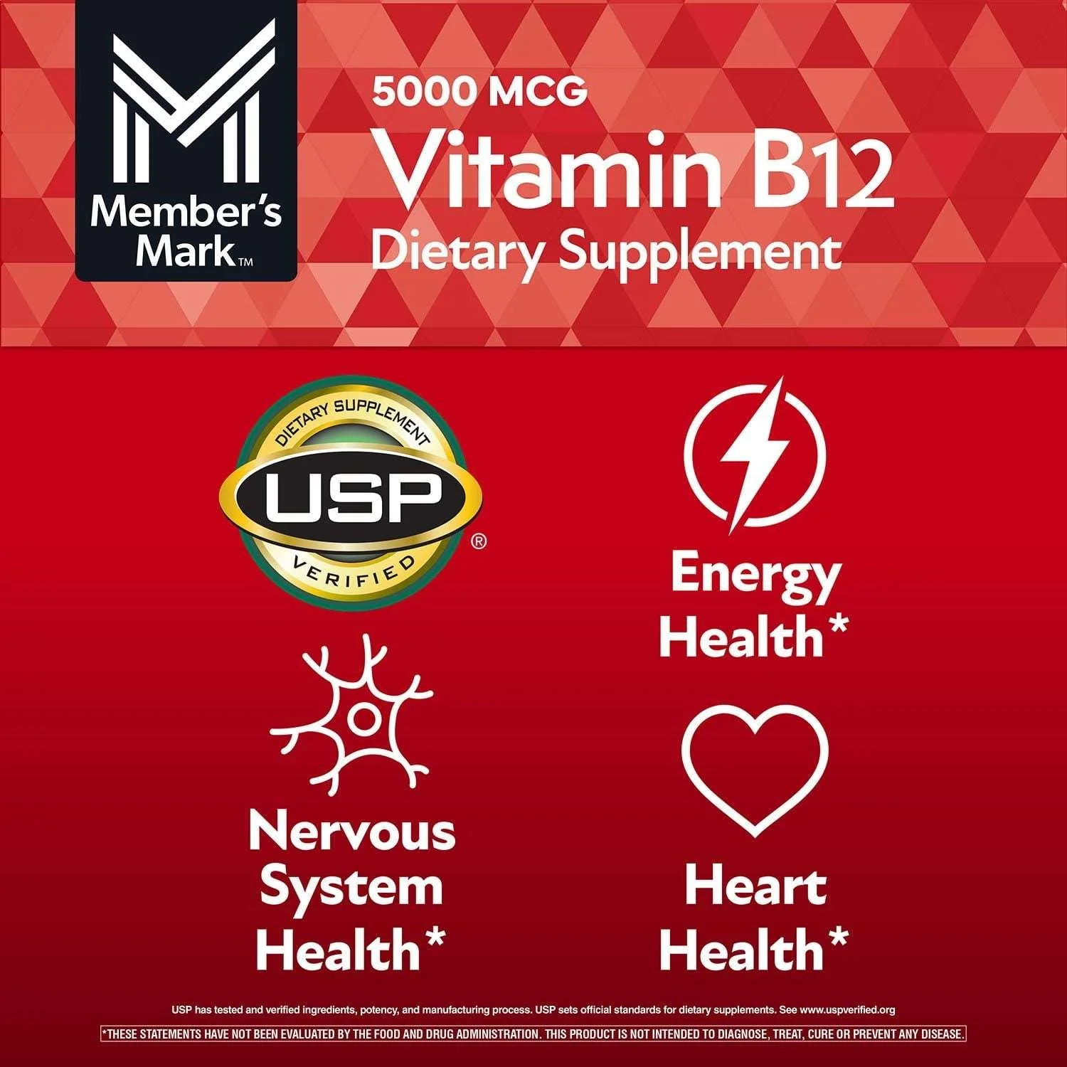 Member’s Mark Vitamin B12 Quick Dissolve Tablets, 5000 mcg, Cherry, 300 ct. - Image 5