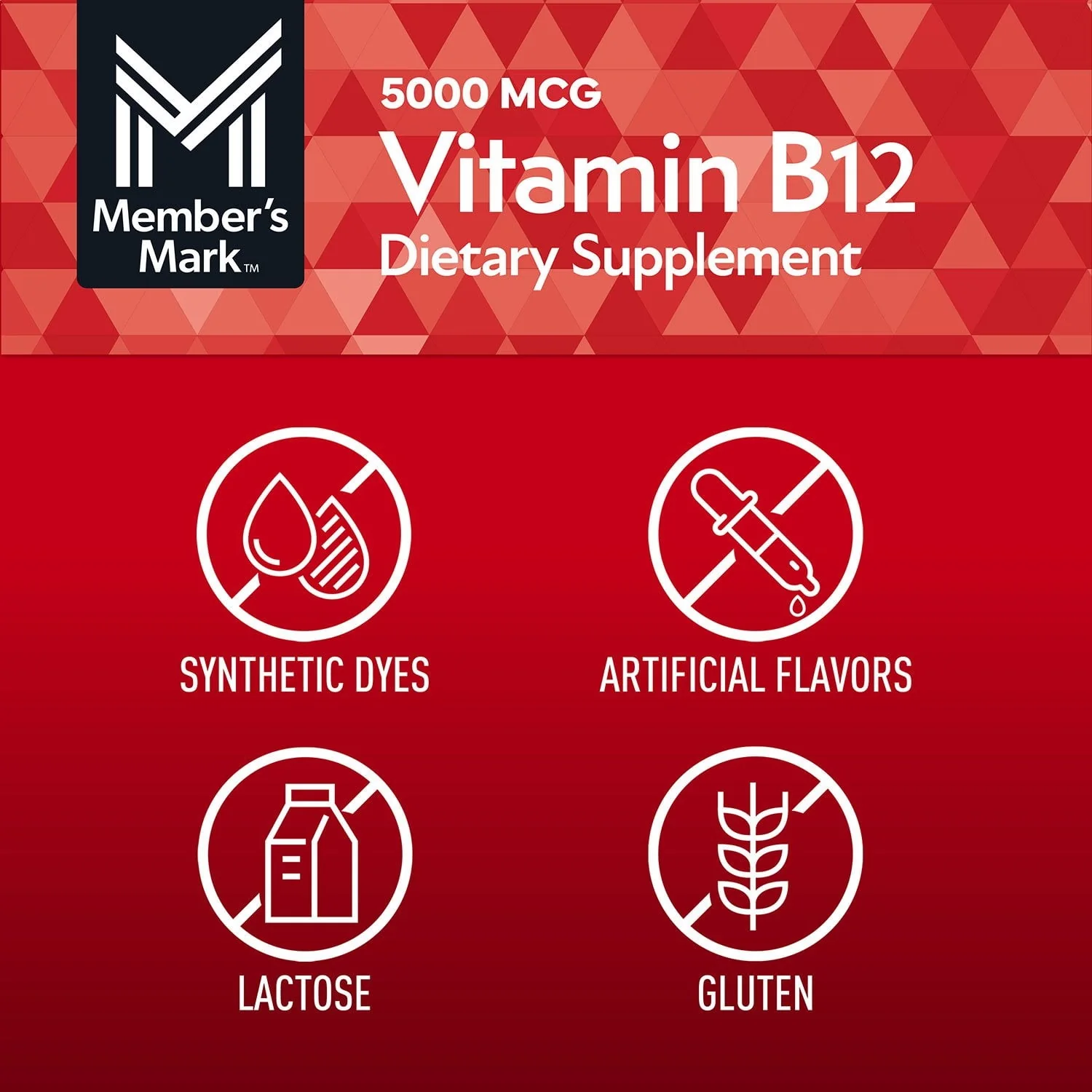 Member’s Mark Vitamin B12 Quick Dissolve Tablets, 5000 mcg, Cherry, 300 ct. - Image 6