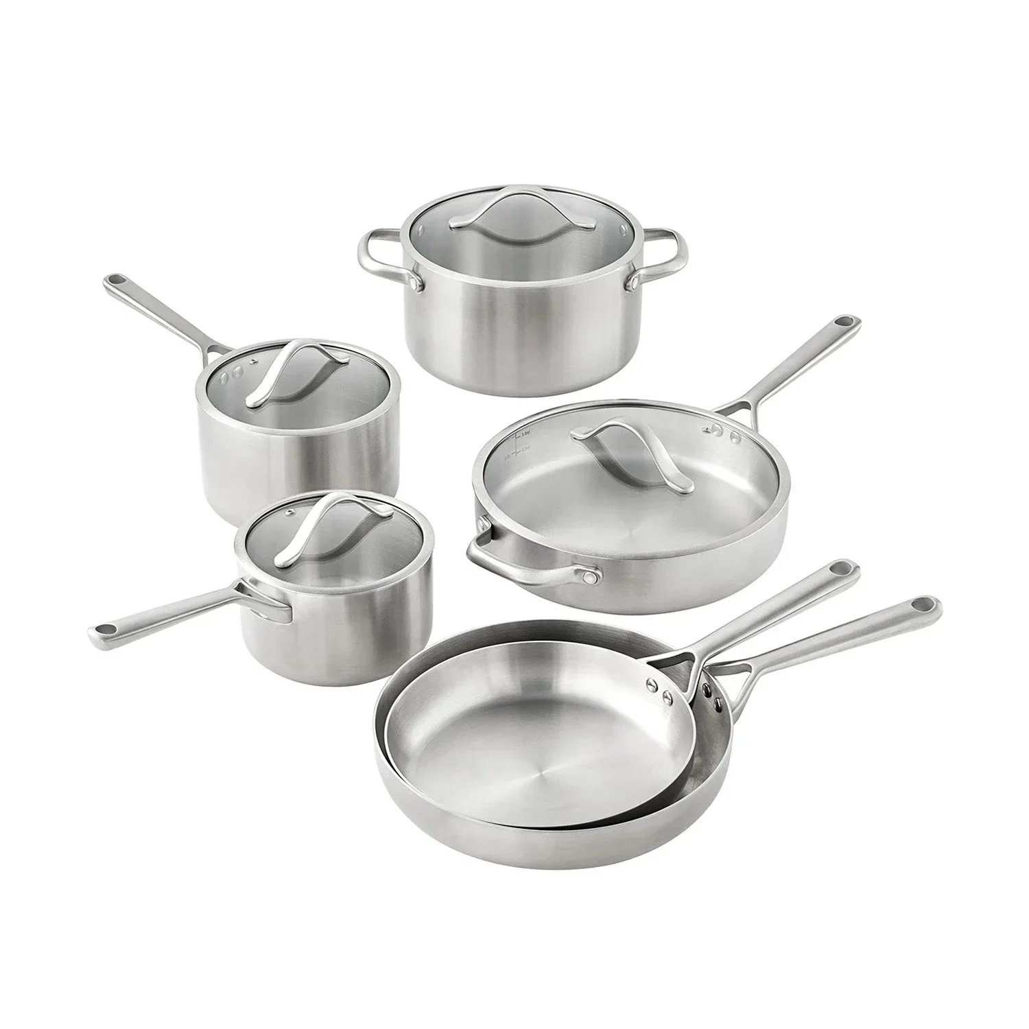 Member's Mark 10-Piece Modern Tri-ply Cookware Set