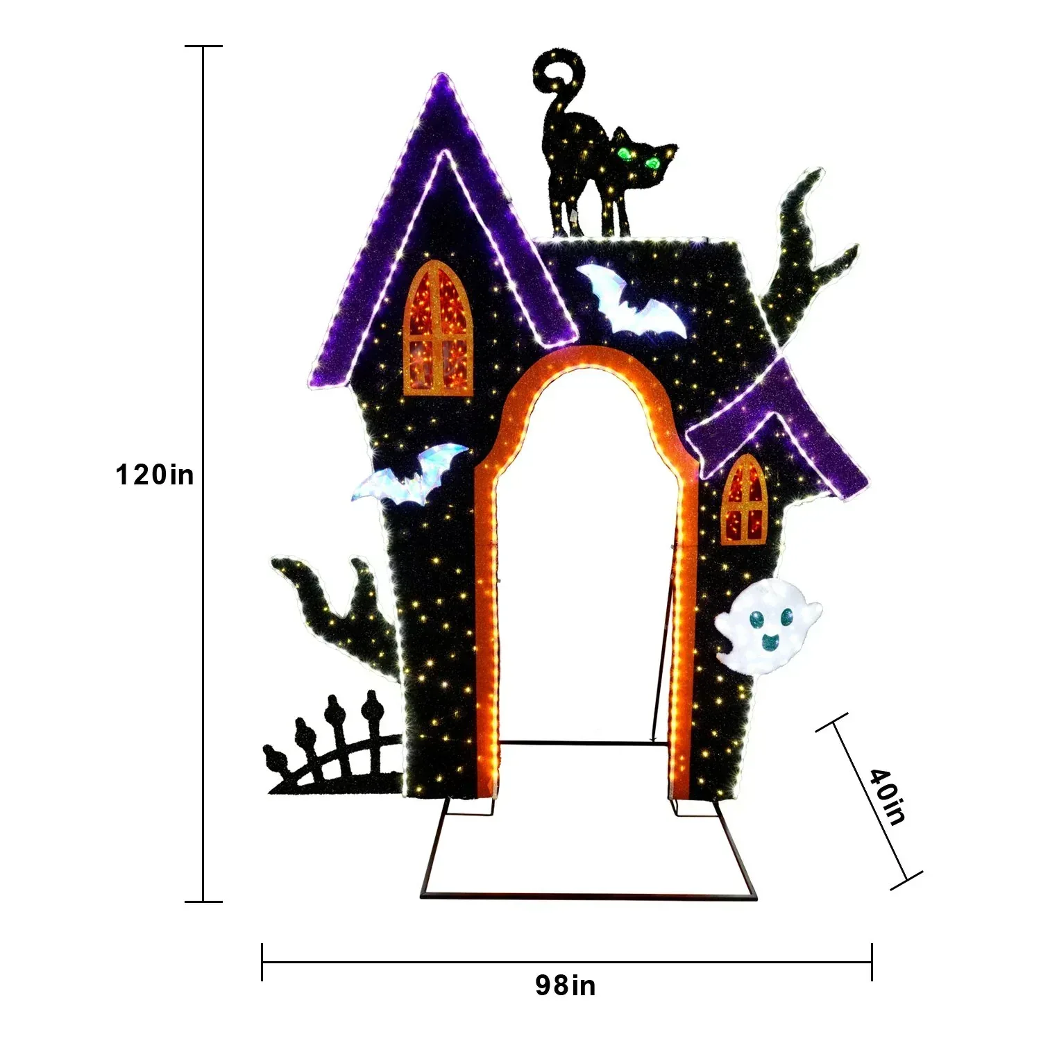 Member's Mark 10' Pre-Lit Haunted House Arch - Image 5