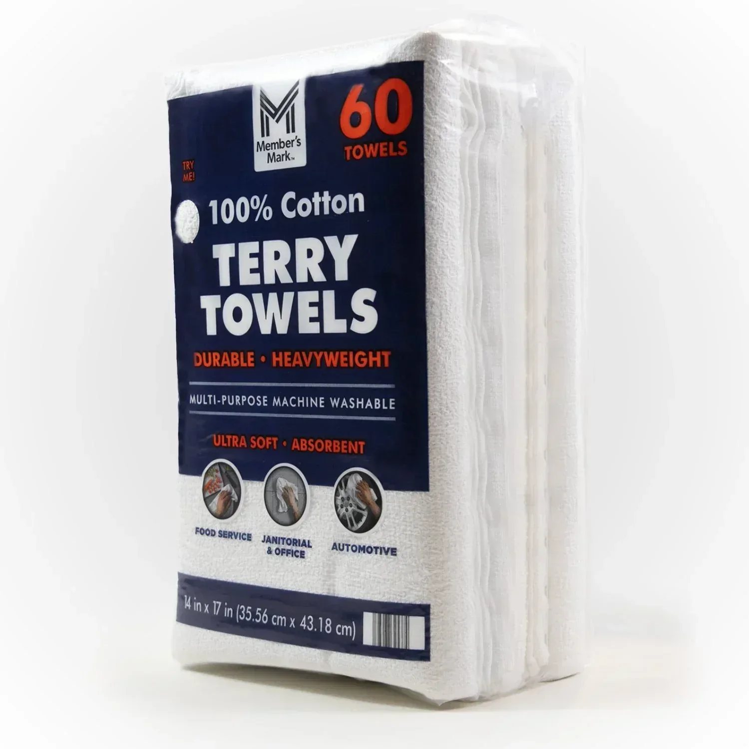 Member's Mark 100% Cotton Terry Towels, 14" x 17", 60 ct. - Image 6