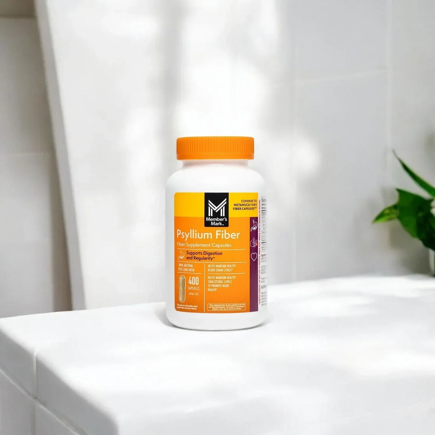 Member's Mark 100% Psyllium Husk Fiber Capsules, 800 ct. - Image 2