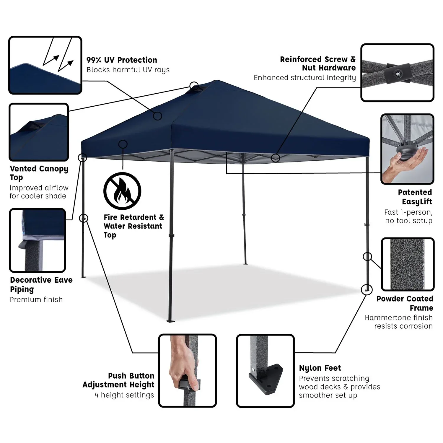 Member's Mark 10'x10' Instant Canopy EasyLift Technology - Image 2