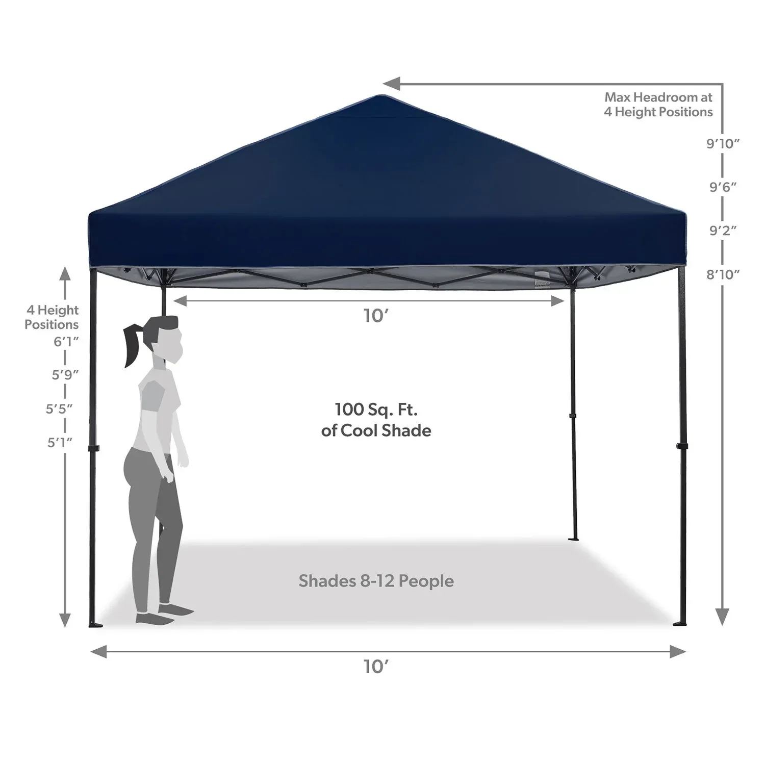 Member's Mark 10'x10' Instant Canopy EasyLift Technology - Image 3