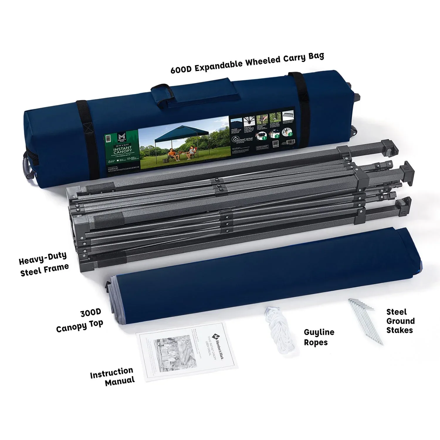 Member's Mark 10'x10' Instant Canopy EasyLift Technology - Image 6