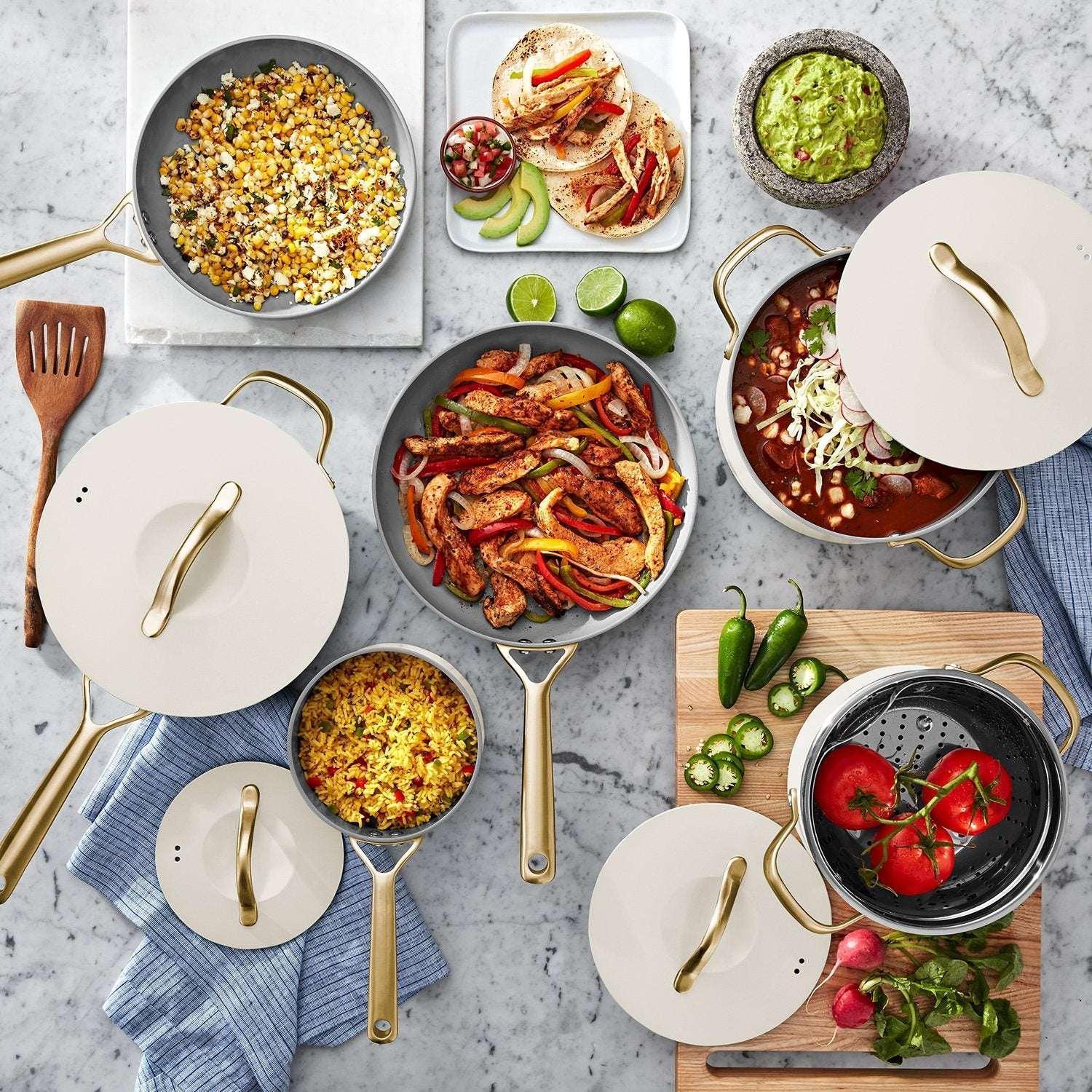 Member's Mark 11-Piece Modern Ceramic Cookware Set - Image 3