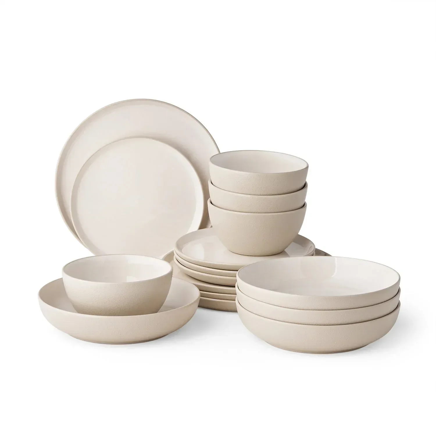 Member's Mark 16-Piece Textured Stoneware Dinnerware Set - Image 2